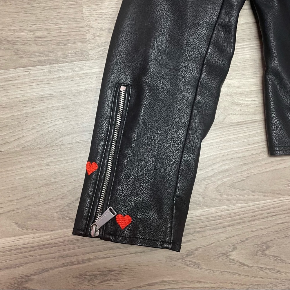 💔 Heart Embroidered Faux Leather Moro Jacket 💔 - Picture 7 of 11